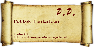 Pottok Pantaleon névjegykártya